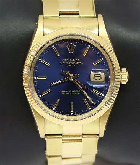 yellow gold 1500 rolex jubilee|vintage rolex oyster perpetual date.